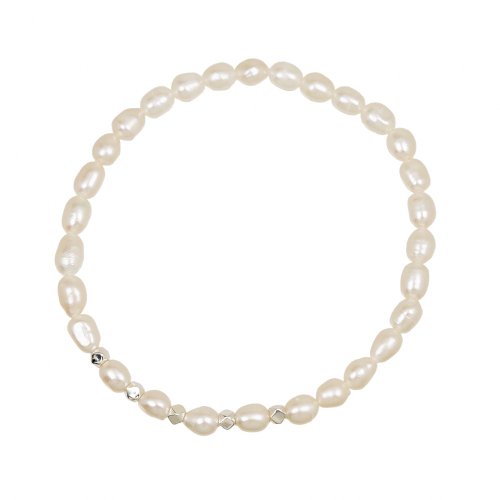 正佳珠寶 Gemsrich Jewelry 【正佳珠寶】天然珍珠 切面銀 隨形珍珠手珠