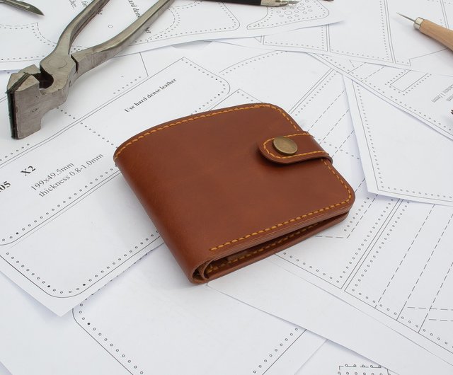 Brown handmade men's wallet of genuine Italian leather! Buy now!