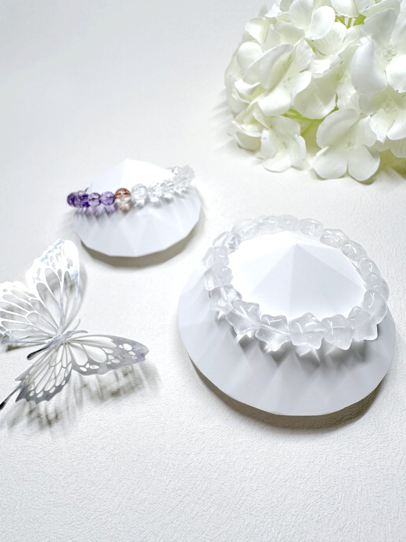 星形白水晶 Clear Quartz 手鏈 - 手鍊/手環 - 水晶 