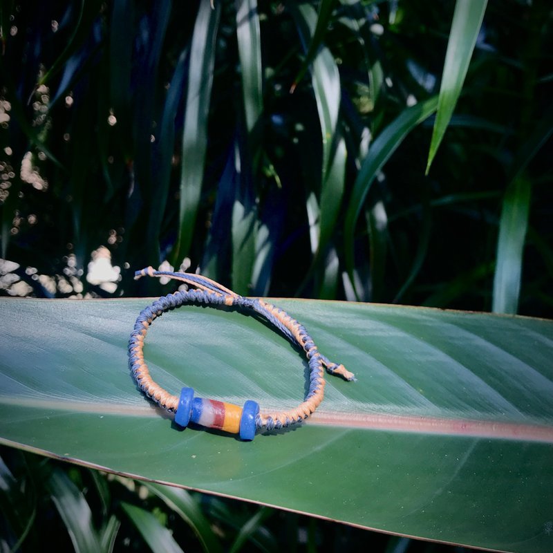 [SISIRE|Langoban] Rebirth of the old series South African glass braided bracelet Wax thread braided bracelet - Bracelets - Other Materials 