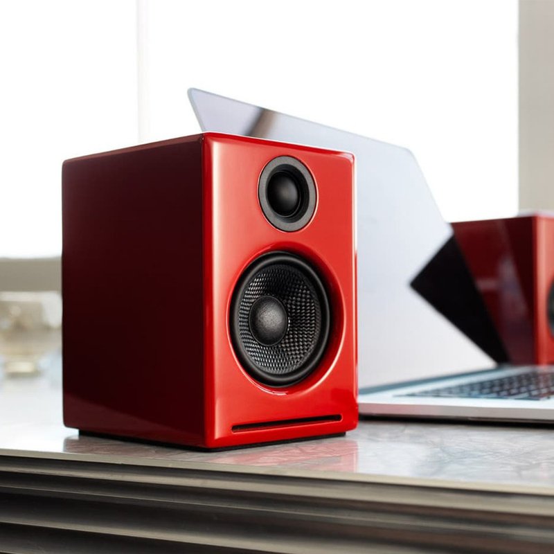 Audioengine A2+ wireless active stereo Bluetooth bookshelf speaker-red model - ลำโพง - โลหะ สีแดง