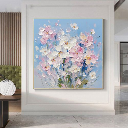 【美品】お花の絵画 廃番】フラワーブーケ 120x90cm タッチドピクチャー ｜【KARE