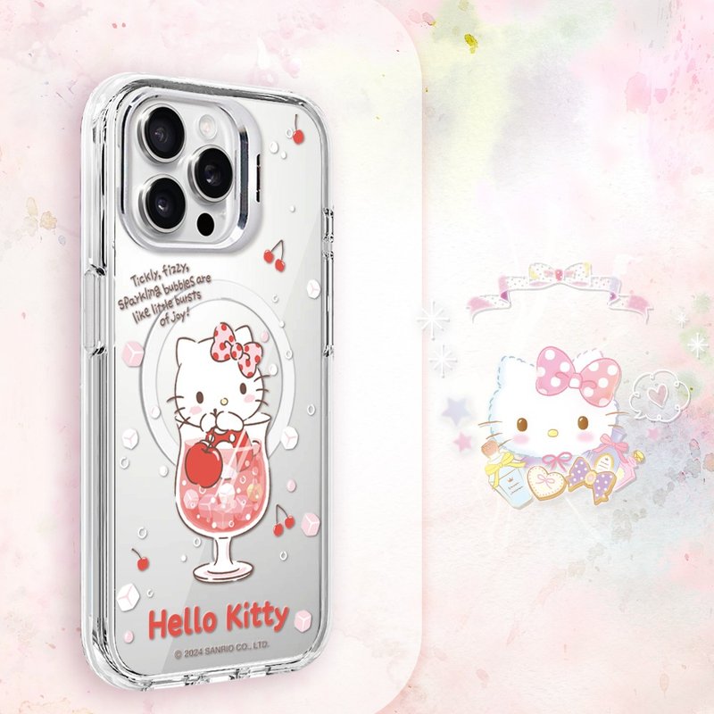 三麗鷗 iPhone 全系列 防震雙料隱形立架磁吸手機殼-汽水凱蒂 - 手機殼/手機套 - 其他材質 多色