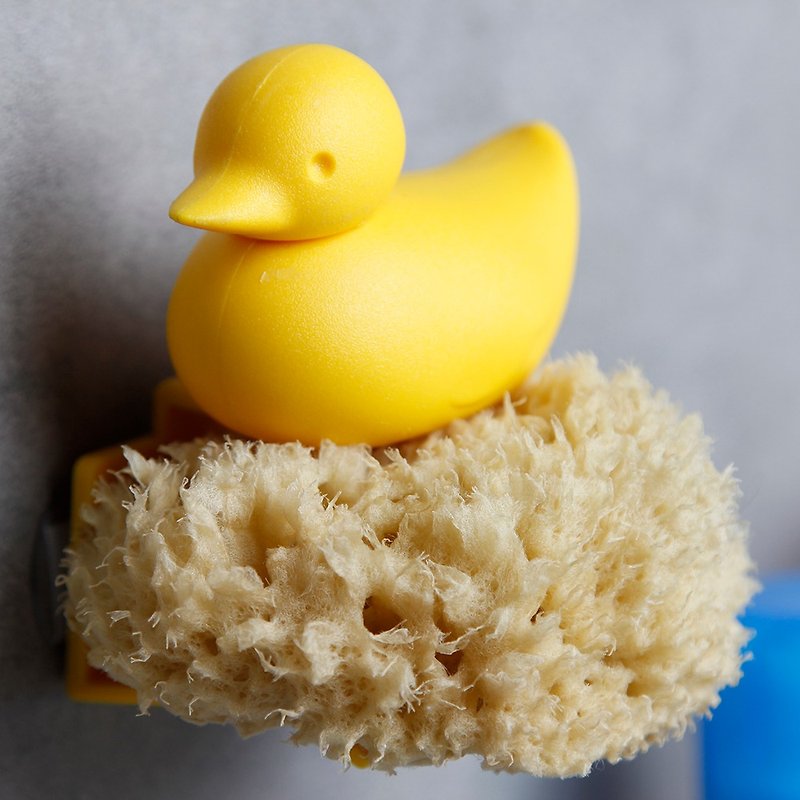 QUALY Playing Duck-Sponge Holder - Other - Plastic White