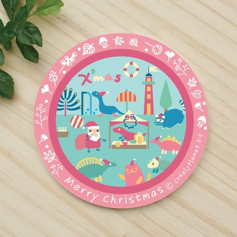 [Lonely Planet 2.0] Christmas party @ + individually wrapped Christmas labels - Coasters - Pottery Pink