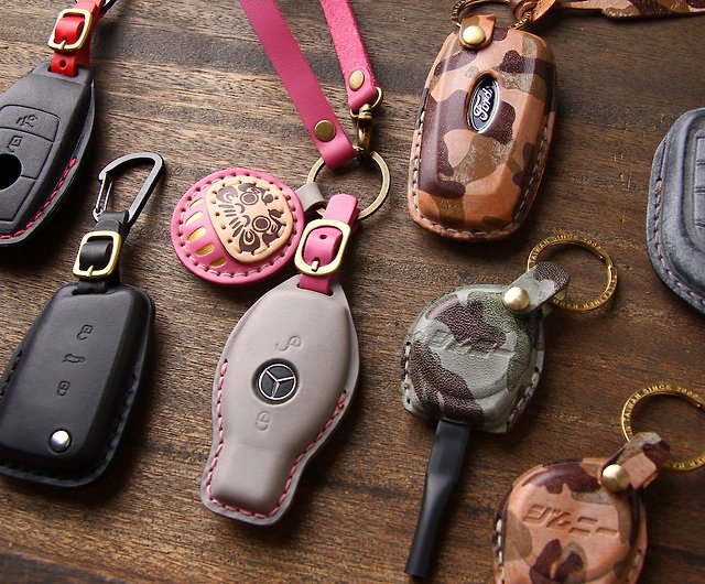 PORSCHE Key Chain Leather Car Key Fob Cover Remote Key Case -  Denmark