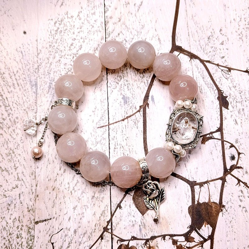 微薰之鏡 | 馬達加斯加紫粉晶 | 白水晶共生幽靈 | - 手鍊/手環 - 水晶 