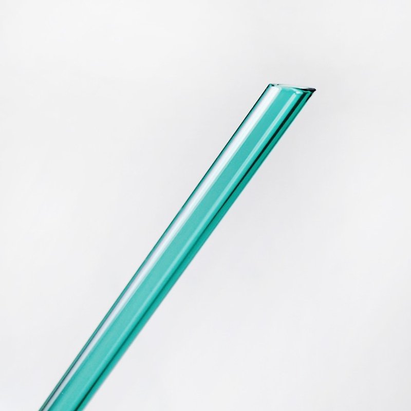 [22cm long straw - tip can pierce the membrane seal] beverage mug cup dedicated hand (diameter 0.8cm) Rainbow glass pipette reuse environmental Love the Earth (Bonus Cleaning Easy cleaning brush bar) non-toxic and environmentally friendly color heat-resist - Reusable Straws - Glass Green