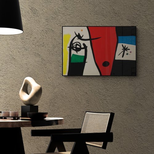 美術掛絵画】ジョアン・ミロ Miro 〜夜の女と鳥の声