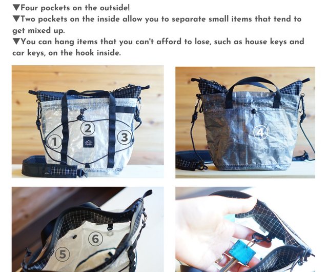 DCF・White【ちびハイカーサコッシュ・S】/登山・ハイキング