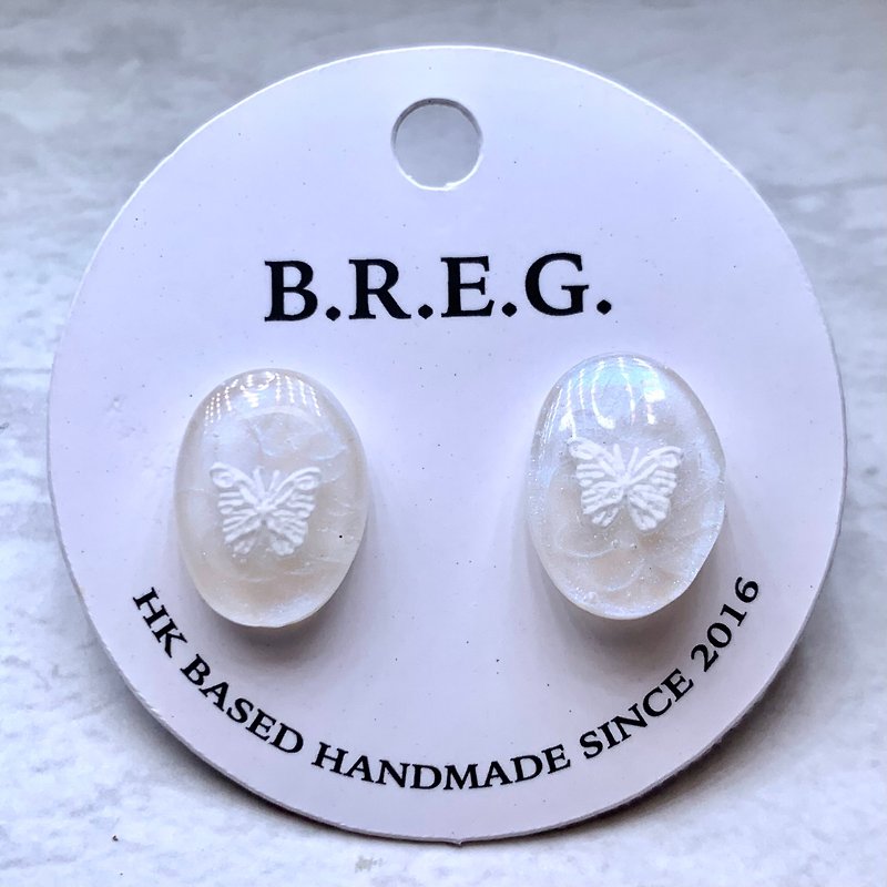 Glue butterfly earrings - Earrings & Clip-ons - Resin 