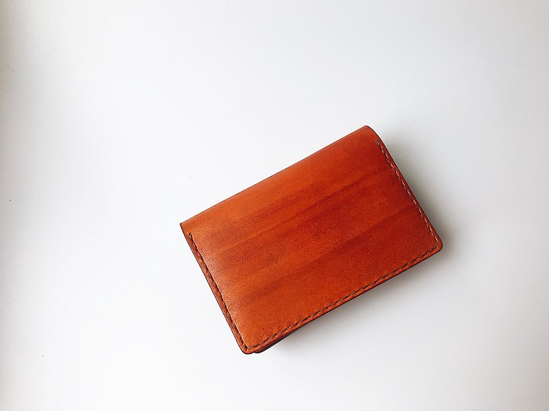 Leather Hand-made Card Holder - Card Holders & Cases - Genuine Leather Brown