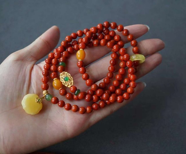 The red jade raw ore is red in the south of Sichuan. life number 1 - Shop  Alright 1981 Bracelets - Pinkoi