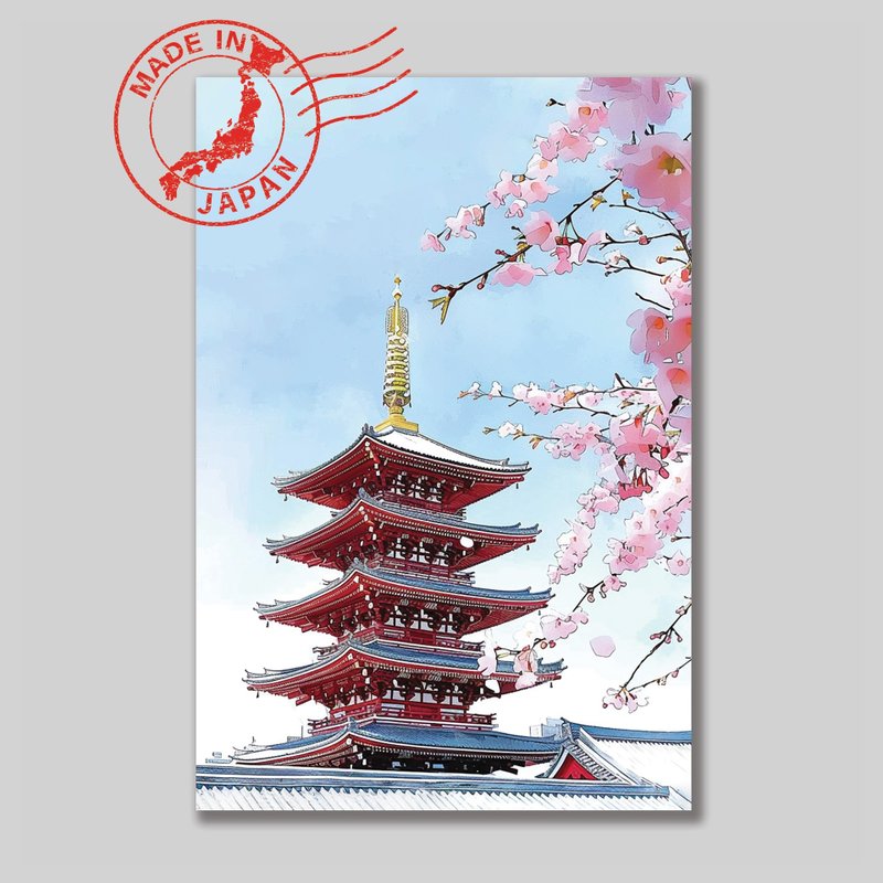 Japanese Scenic Postcard – Senso-ji, Tokyo | Gifting & Decor - Cards & Postcards - Paper 