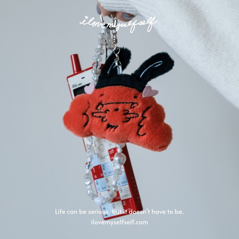 Tata plush doll keychain - 公仔/玩偶 - 棉．麻 多色