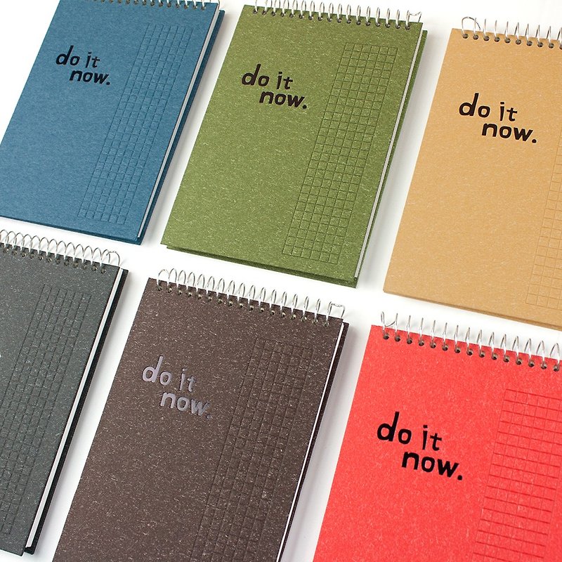 A6 / 50K easy to tear the turn Spiral Notebook - squares "do it now" - Notebooks & Journals - Paper Multicolor