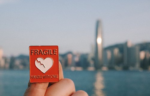 Handle With Care Enamel Pin 