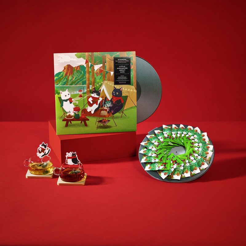 花研草說 X MISS QUAI ‧  聖誕限量黑膠套裝 - 茶葉/茶包/水果茶 - 紙 