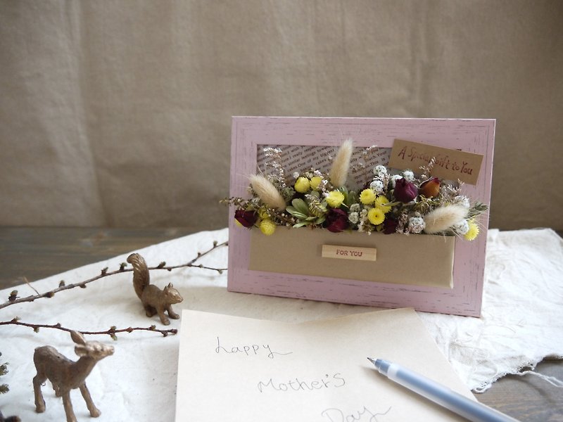 【A Special Gift to You】 Dry flower frame - Plants - Plants & Flowers Pink