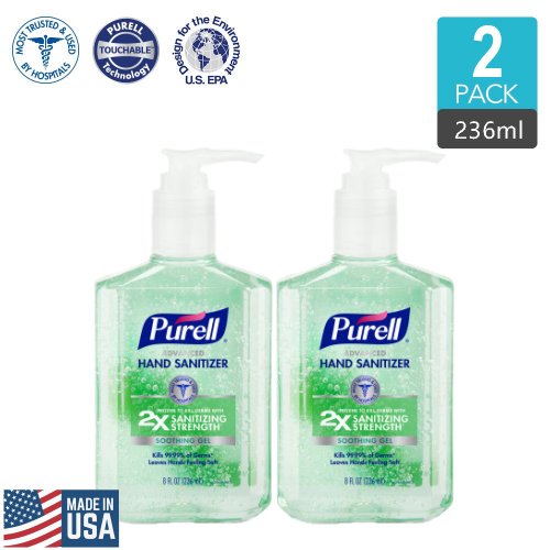 Purell 普瑞來 新版兩倍效力蘆薈乾洗手凝露 236ml-2入組