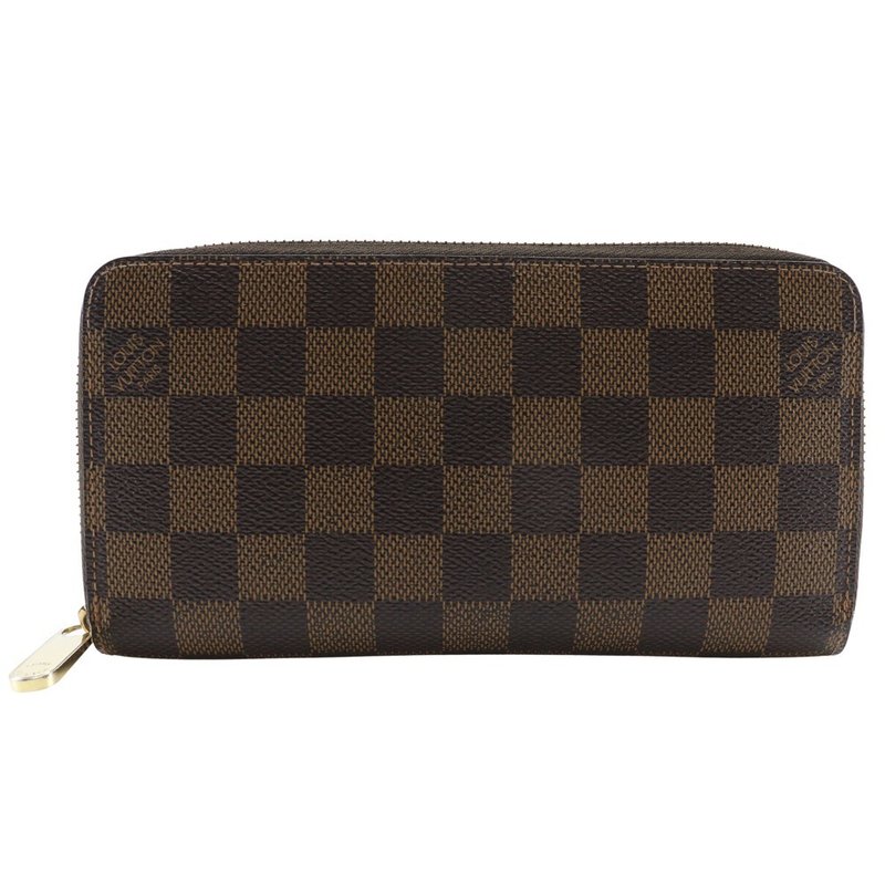 【日本直送】ルイ・ヴィトン LOUIS VUITTON ジッピーウォレット 長財布 N60015 ダミエキャンバス 茶 CA0122 ユニセックス【中古】 - 錢包/皮夾/長短夾 - 人造皮革 咖啡色