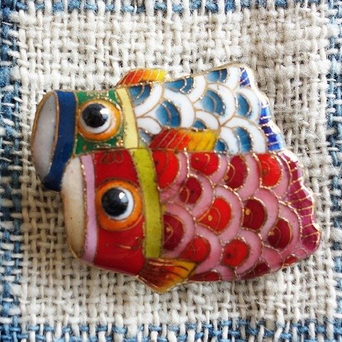 七宝焼 鯉 🪲 . #七宝#七宝焼#尾張七宝#有線七宝#cloisonne #cloisonné