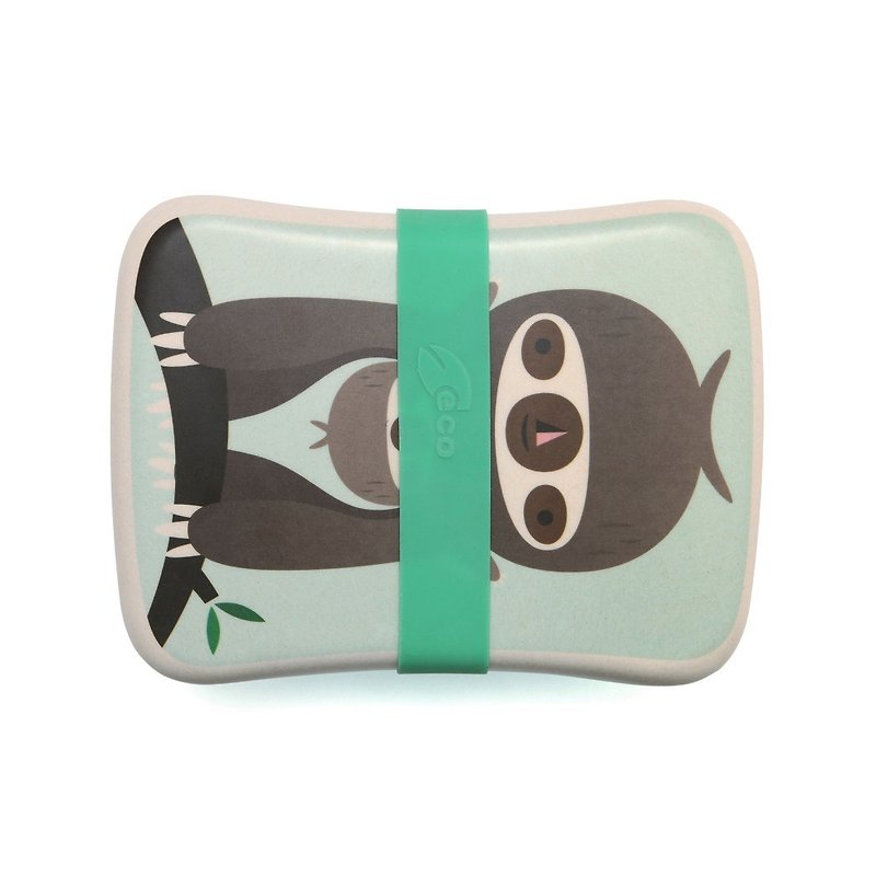 【絕版出清】荷蘭Petit Monkey 竹纖維野餐盒-粉綠樹獺 - 野餐墊/露營用品 - 環保材質 