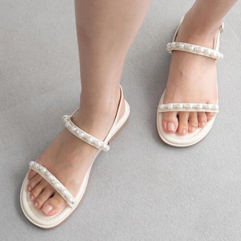 PRE-ORDER SPUR Ideal Pearl sandals涼鞋_SS9054 IVORY - 其他女皮鞋 - 其他材質 