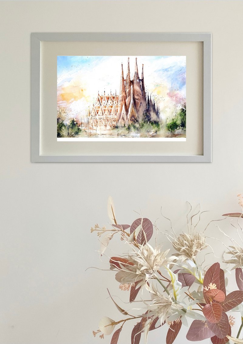 [Spanish reproduction painting] Sagrada Família/painter Wen Shaohui/you can follow this museum - โปสเตอร์ - กระดาษ 