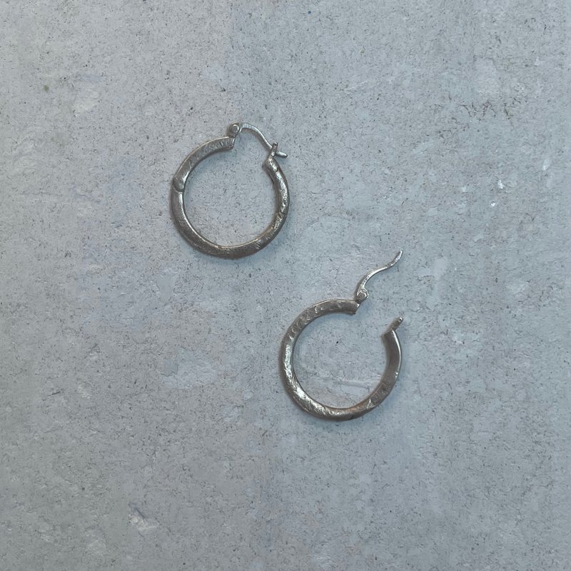 hand crafted hoop earrings - ต่างหู - เงินแท้ 