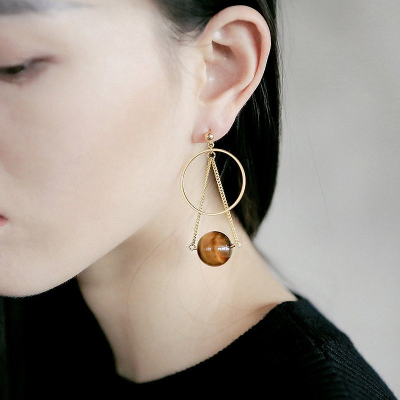 ESCA STUDIO • Orbit Series Yajin Planet Orbit Earrings - Earrings & Clip-ons - Other Metals Gold