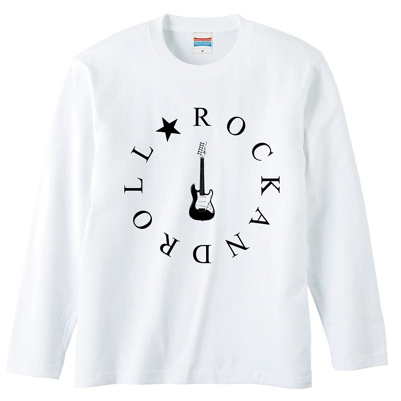 ロングスリーブTシャツ / ROCK AND ROLL - 男 T 恤 - 棉．麻 白色