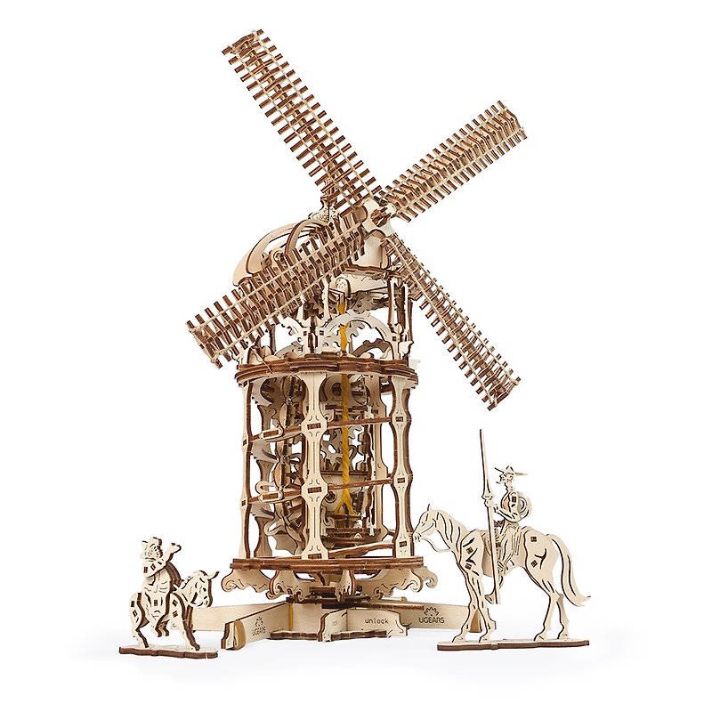 /Ugears/ Ukrainian wooden model Ugears Don Quixote’s windmill Tower Windmill - Gadgets - Wood 