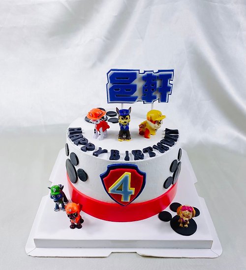 GJ.cake 旺旺隊 狗狗 生日蛋糕 客製化 翻糖蛋糕 造型 卡通 周歲 6吋 面交