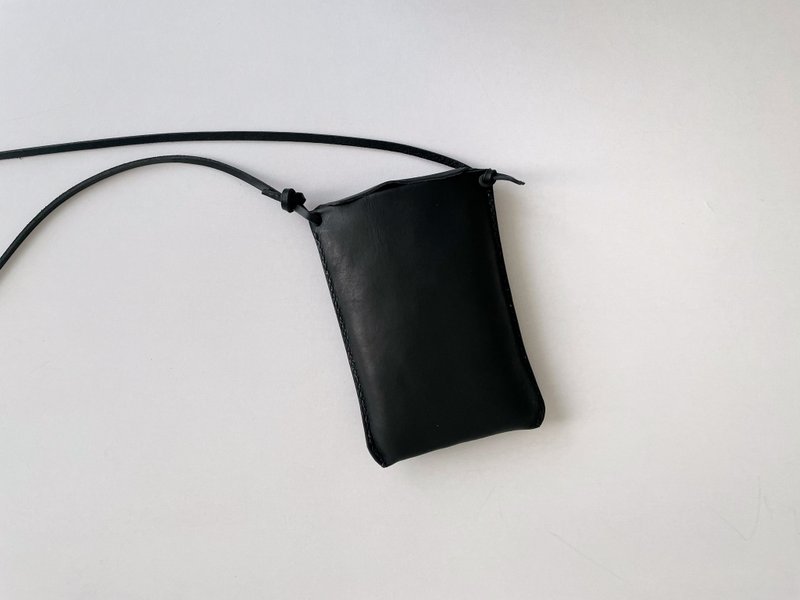 Long Round Bag/Mobile Phone Pouch - กระเป๋าแมสเซนเจอร์ - หนังแท้ 