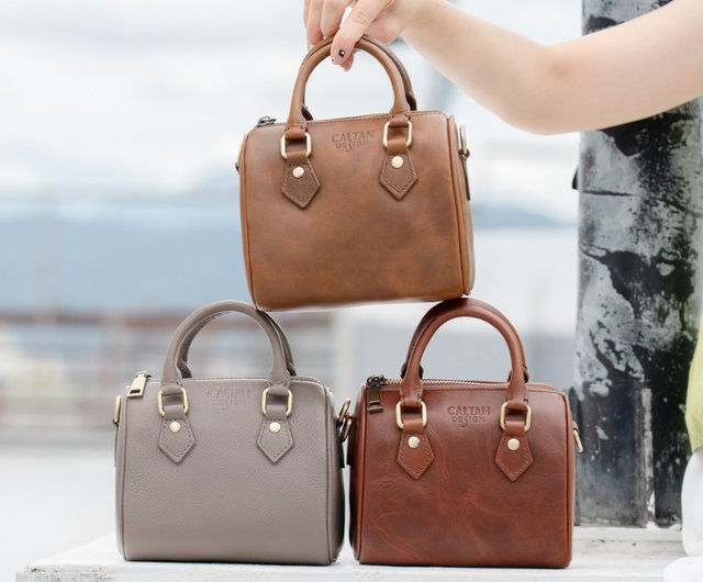 24hr fast delivery] Genuine leather mini classic Boston bag