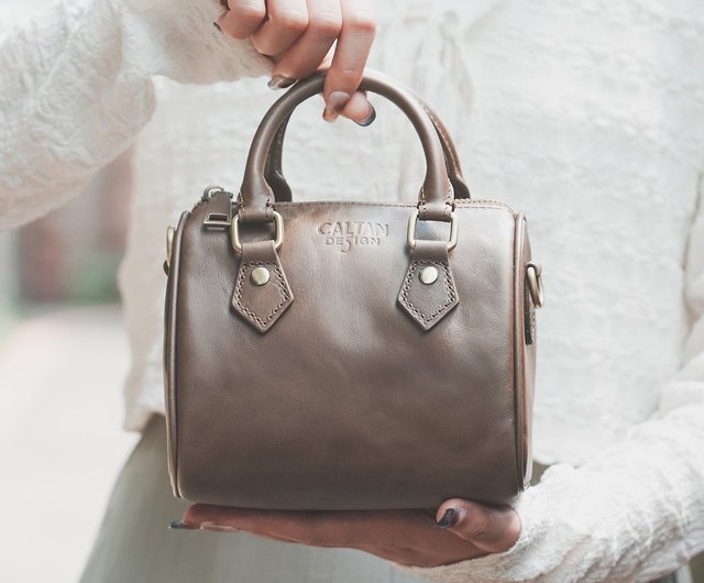alfredoBANNISTER leather boston bag y2k