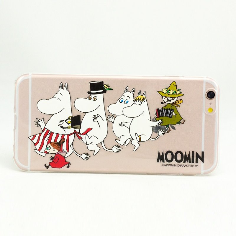 Moomin Moomin genuine authority -TPU phone case: [team] Happy "iPhone / Samsung / HTC / ASUS / Sony / LG / millet" - เคส/ซองมือถือ - ซิลิคอน ขาว