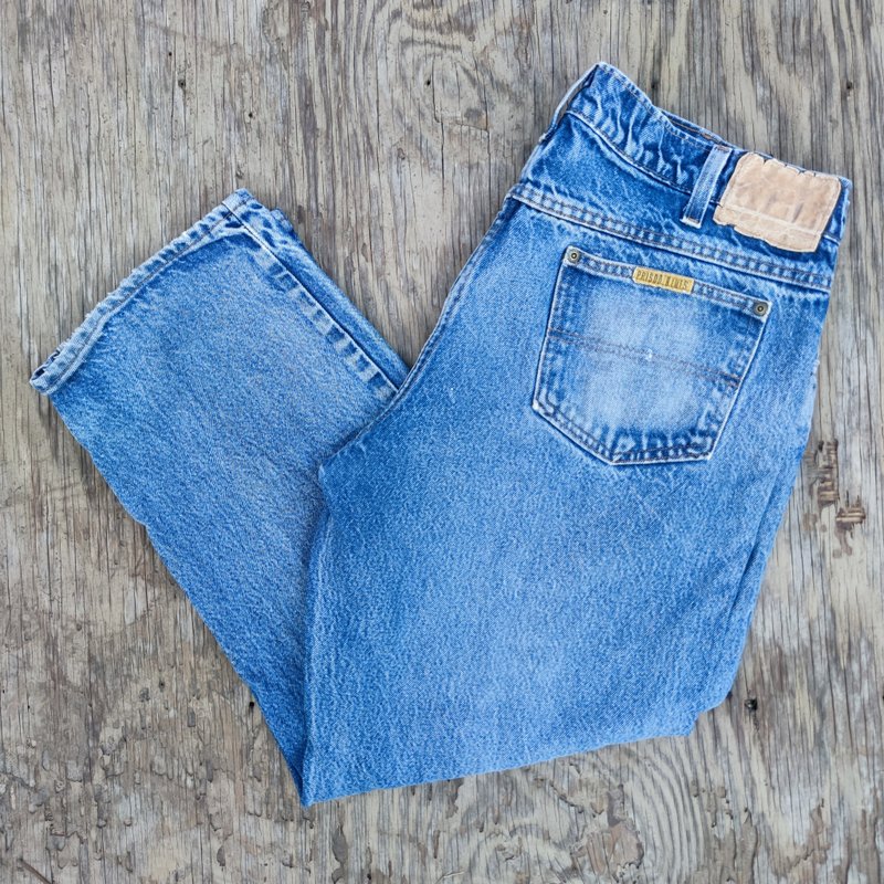 Vintage Prison Blues Work Denim Pant 38x28 - กางเกงขายาว - ผ้าฝ้าย/ผ้าลินิน สีน้ำเงิน