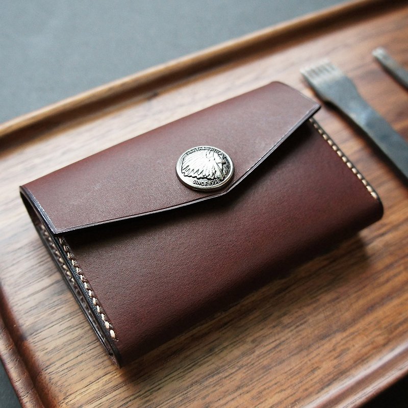 Buckle coin purse - Coin Purses - Genuine Leather Brown