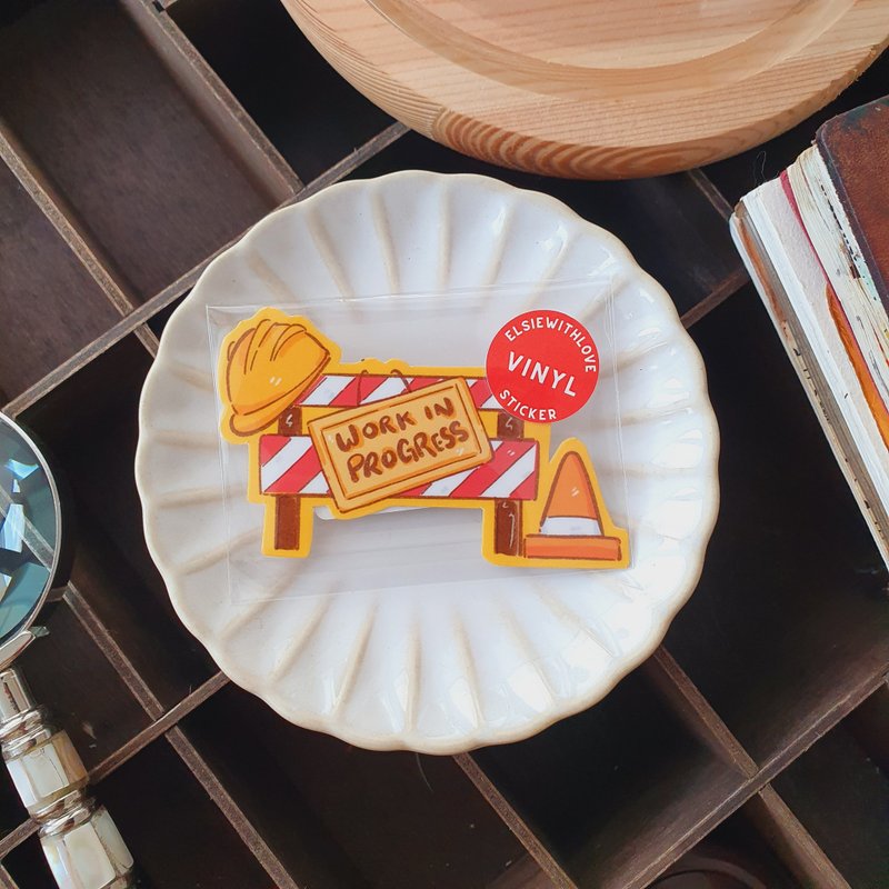 Work in Progress Vinyl Sticker - 貼紙 - 其他材質 多色