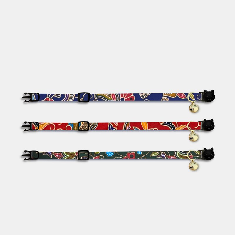 簡約手工定制貓項圈 | Basic Traditional Batik Collection - 項圈/牽繩 - 棉．麻 多色