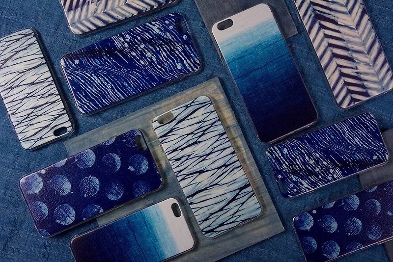 Original blue tie-dyed batik dyeing pattern phone shell Apple phone shell 6iphone6plus iphone7,7plus All Inclusive - เคส/ซองมือถือ - พลาสติก สีน้ำเงิน