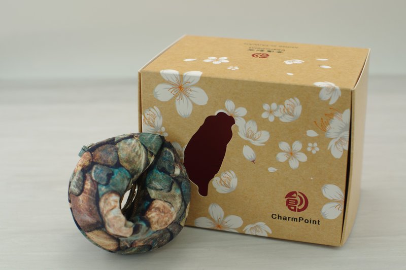 【幸運籤餅-石來運轉】直徑6.5公分/磁鐵開合/有放紙條/MIT - 零錢包/小錢包 - 棉．麻 