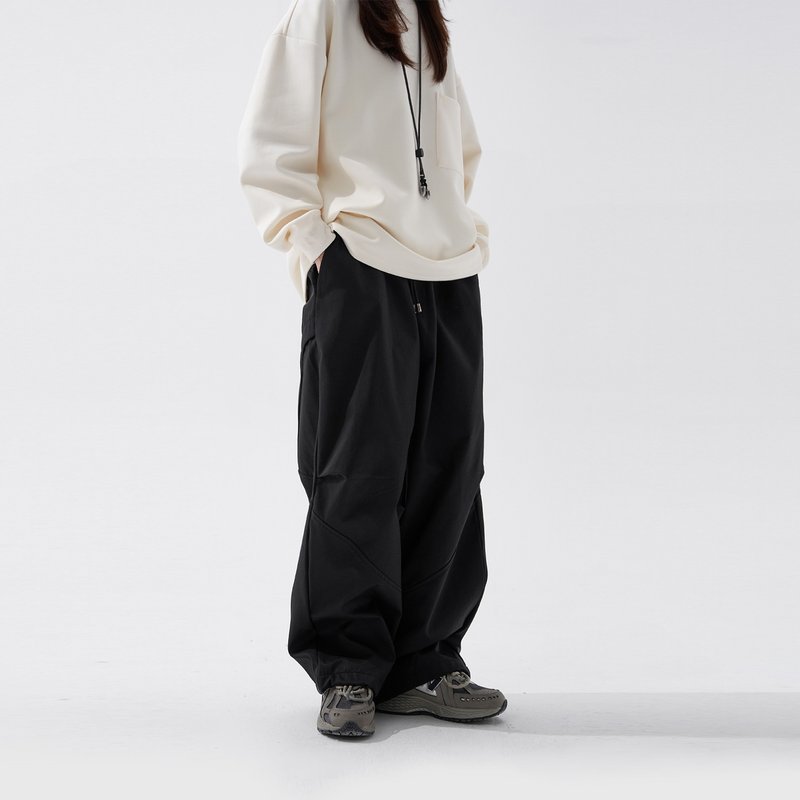 TopBasics Utility Wide Pants - กางเกงขายาว - เส้นใยสังเคราะห์ สีดำ