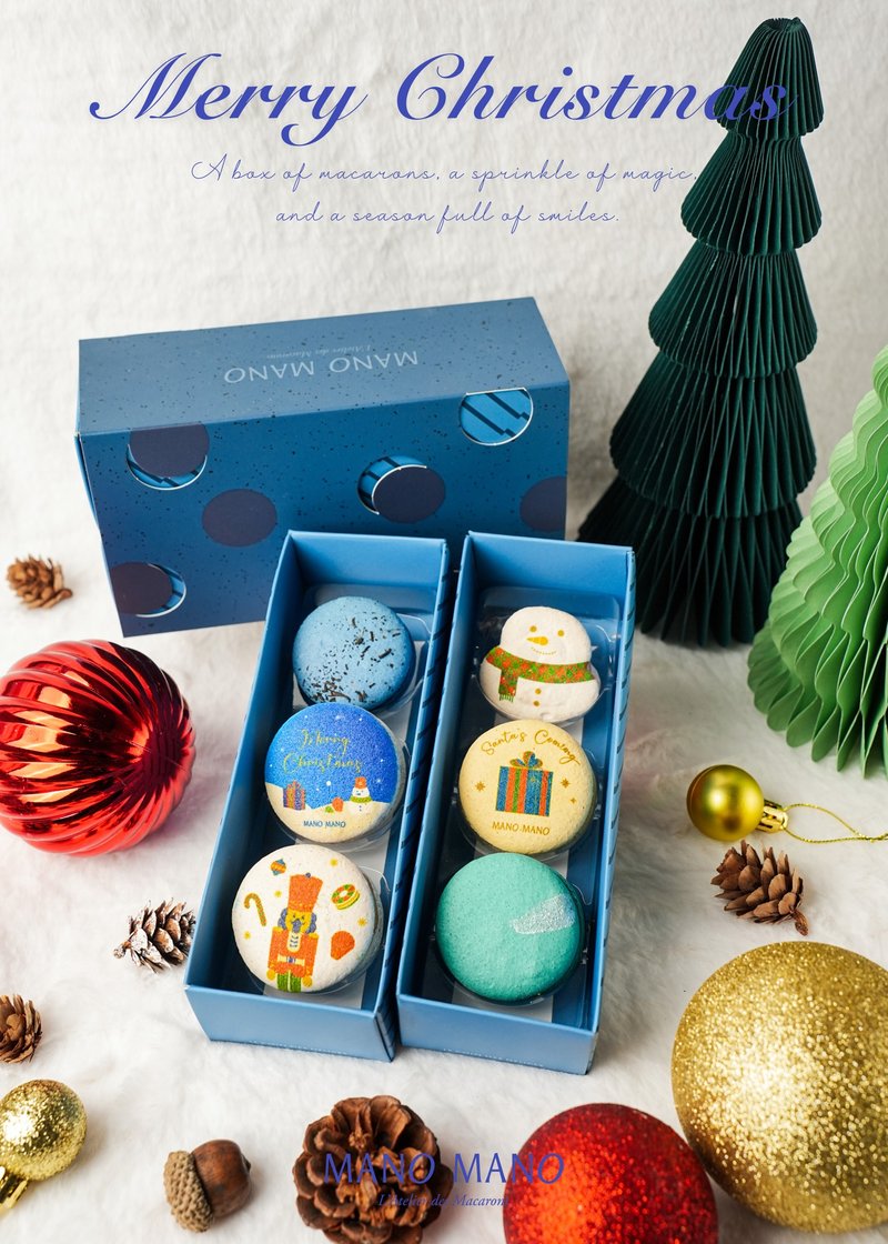 聖誕節限定 | 6入馬卡龍 - 蛋糕/甜點 - 其他材質 