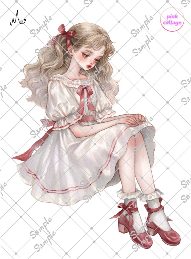 オリジナル人物ステッカー期間限定pinkシリーズ9月10日まで - 貼紙 - 紙 