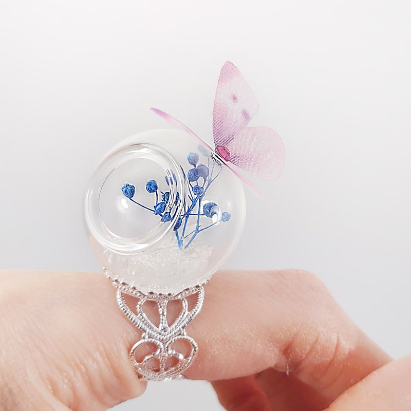 Daqianデザインアベンジャーズサプライズキャプテンリングカスタマイズされた永遠の花マイクロ風景バレンタインの日 - リング・指輪 - 寄せ植え・花 パープル