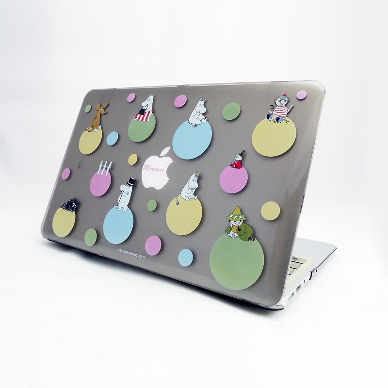 Moomin 噜噜 Mi Genuine License <Rainbow Bubble / Gray> -MacbookPro / Air13 inch - เคสแท็บเล็ต - พลาสติก สีเทา