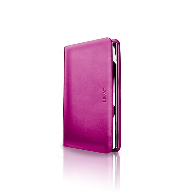 【LIEVO】SHOW - Business Card Holder_Deep Fuchsia - Card Holders & Cases - Genuine Leather Pink